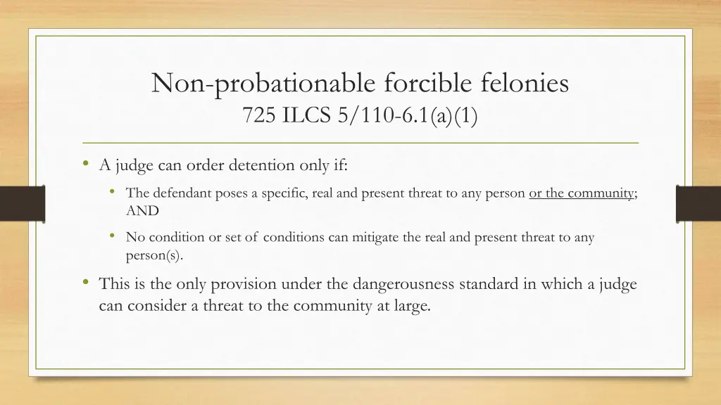 non probationable forcible felonies 725 ilcs 2