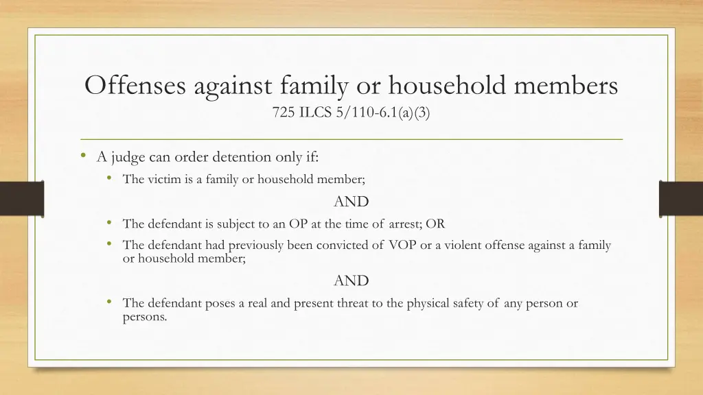 offenses against family or household members