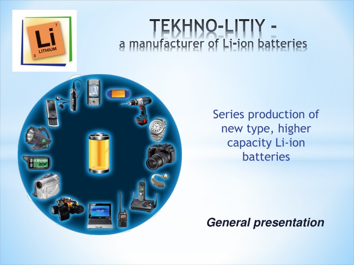 tekhno litiy a manufacturer of li ion batteries