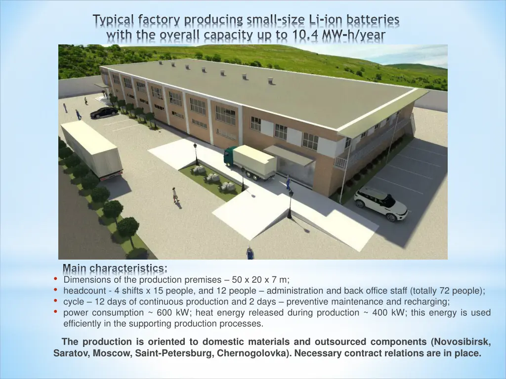 typical factory producing small size