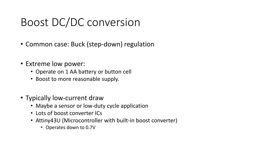 boost dc dc conversion