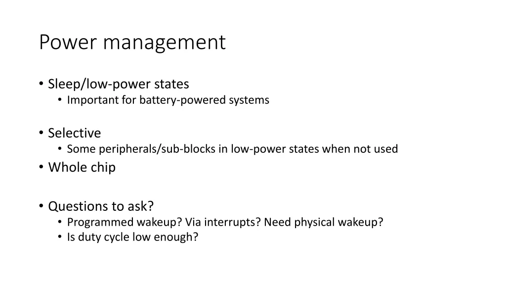 power management