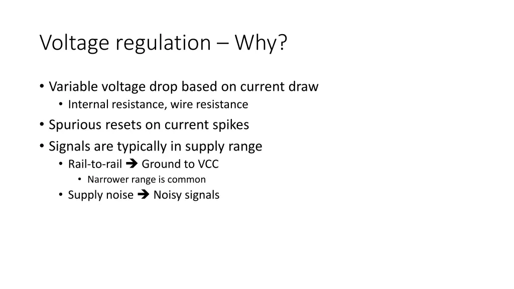 voltage regulation why