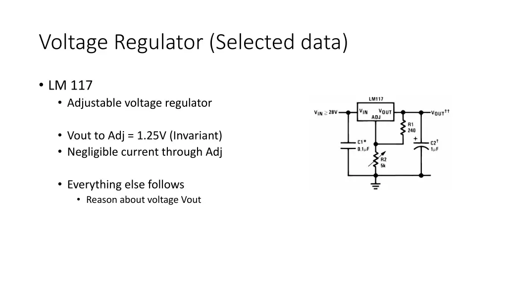 voltage regulator selected data