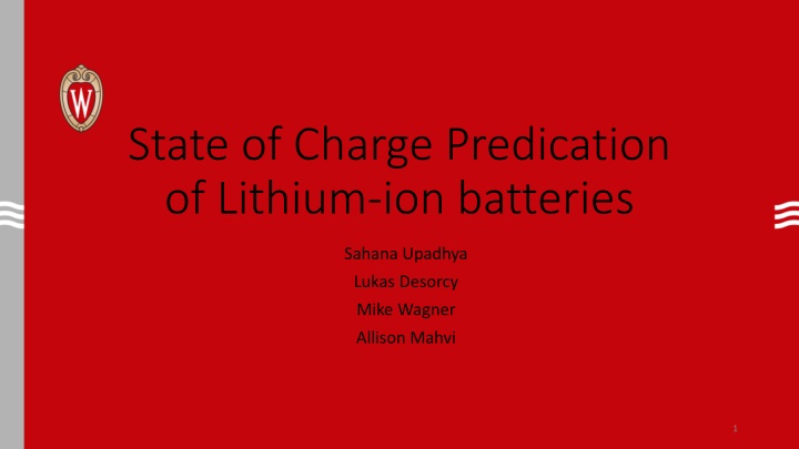 state of charge predication of lithium