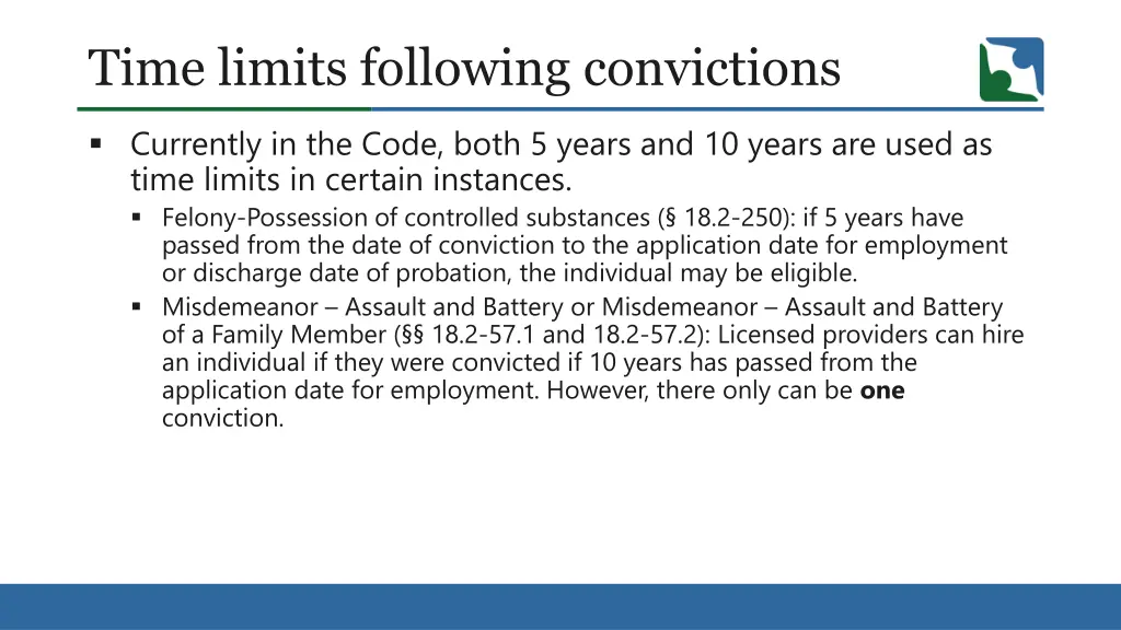 time limits following convictions