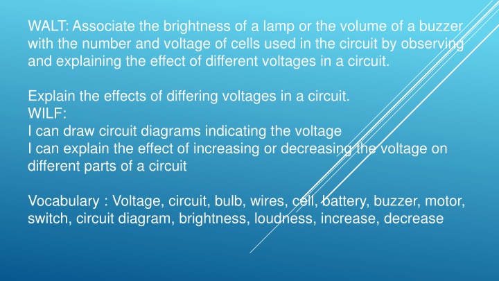 walt associate the brightness of a lamp