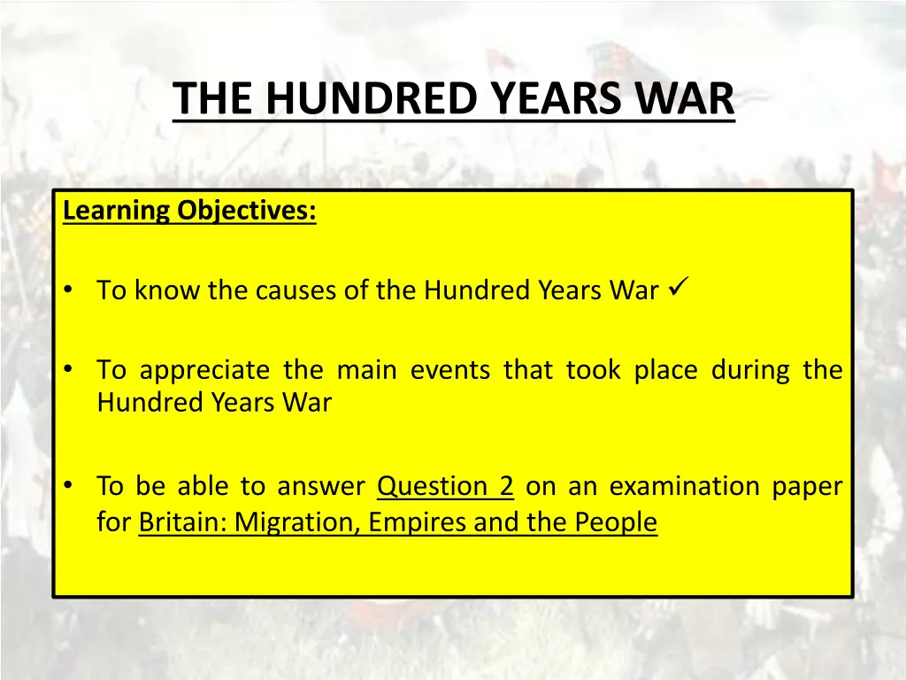 the hundred years war 1