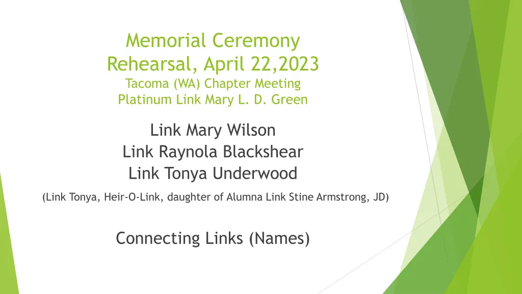 memorial ceremony rehearsal april 22 2023 tacoma