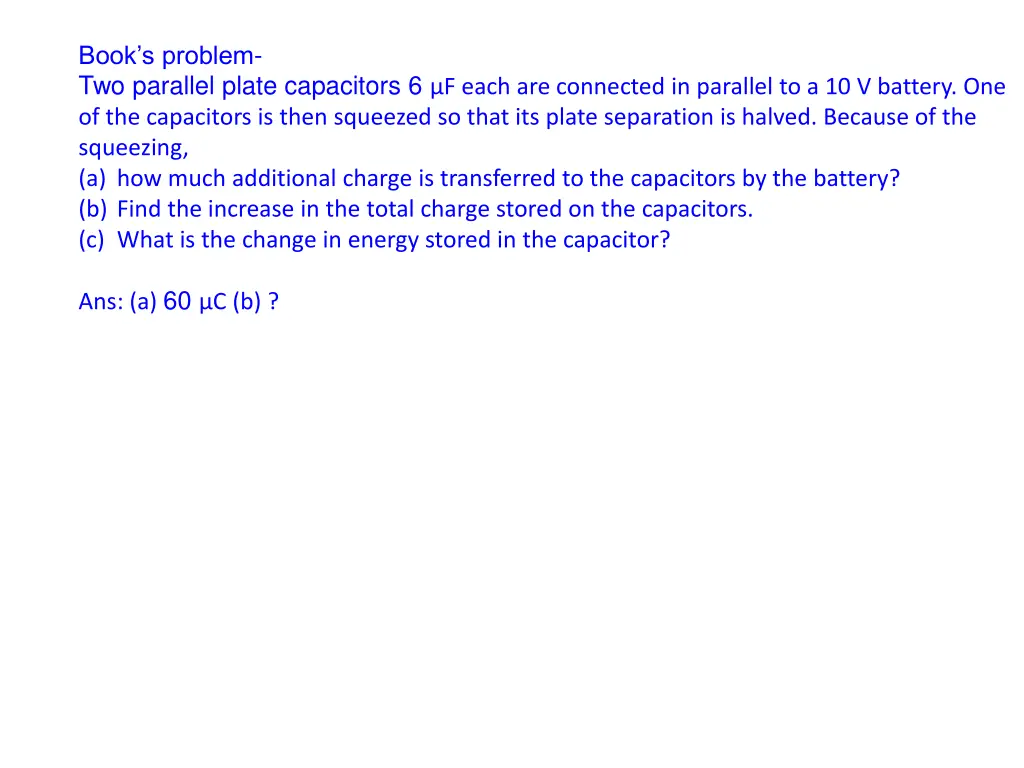 book s problem two parallel plate capacitors