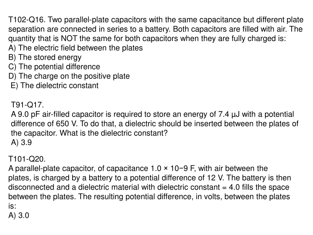 t102 q16 two parallel plate capacitors with