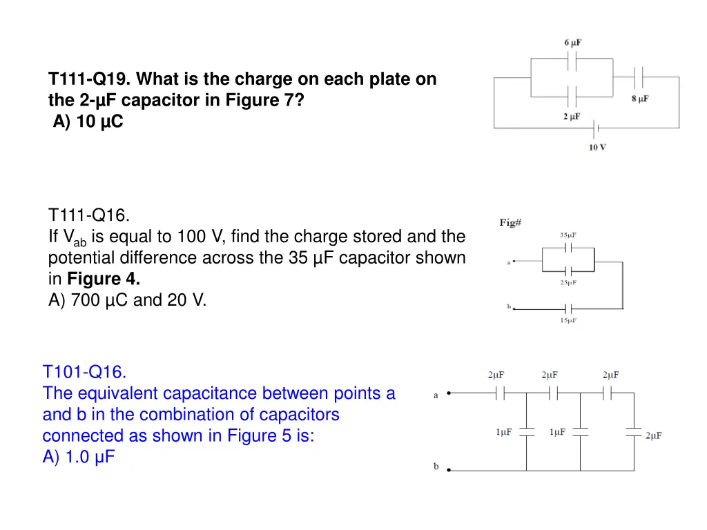 t111 q19 what is the charge on each plate