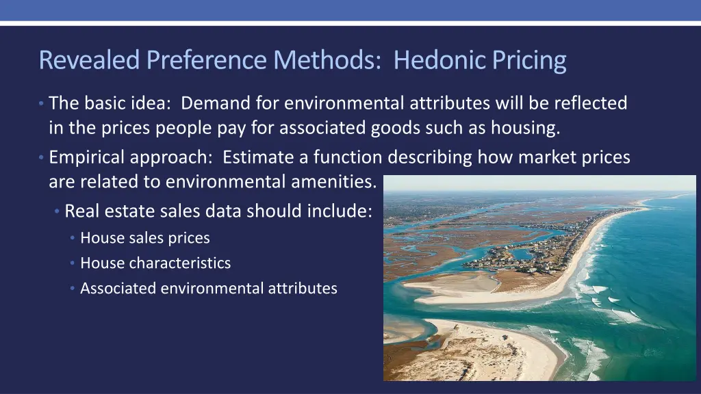 revealed preference methods hedonic pricing