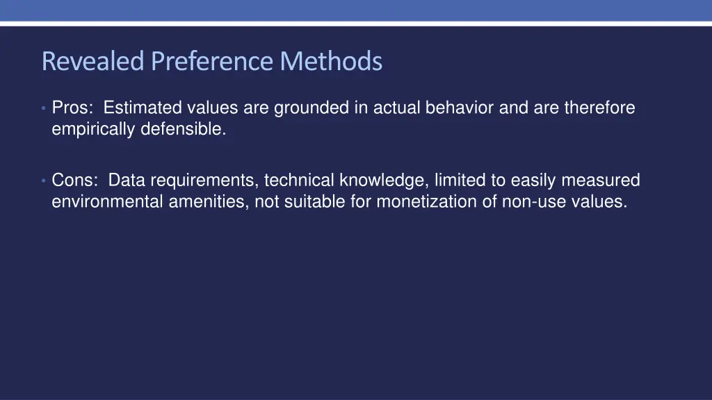 revealed preference methods