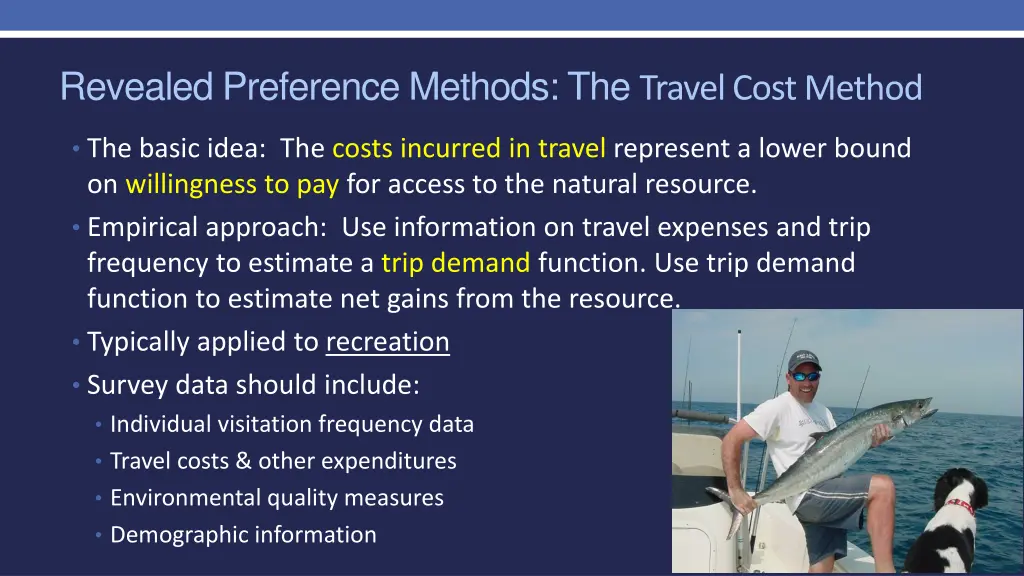 revealed preference methods the travel cost method