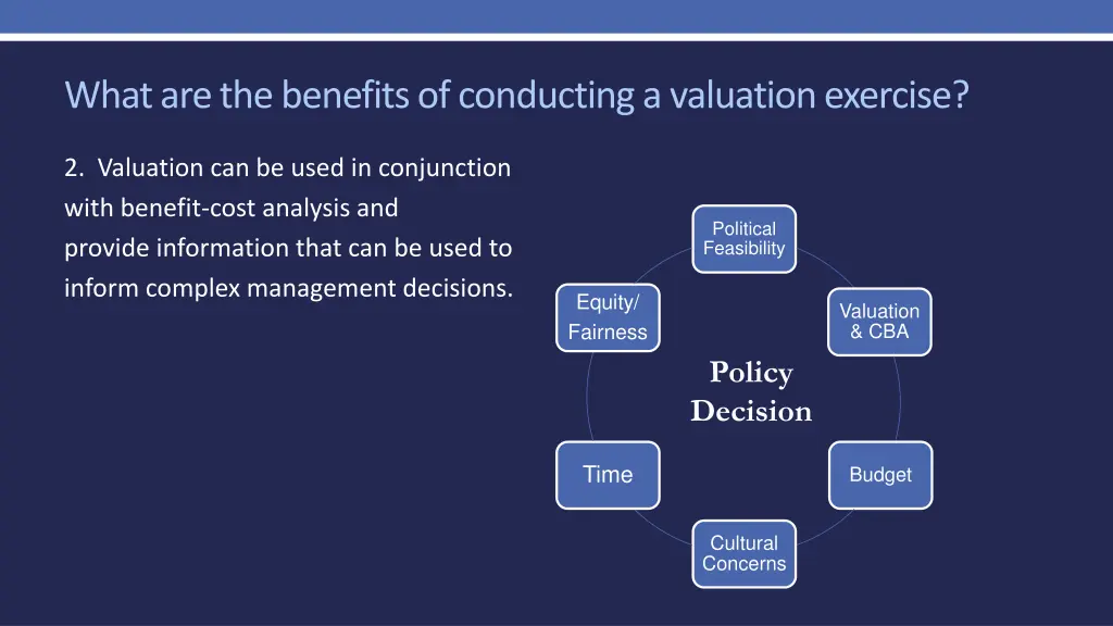 what are the benefits of conducting a valuation 2