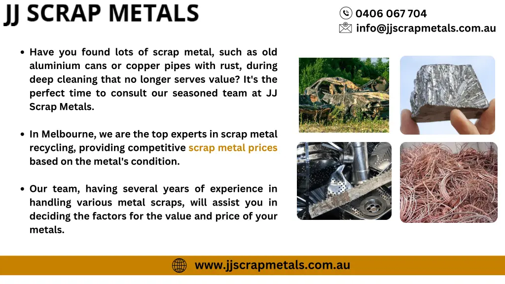 0406 067 704 info@jjscrapmetals com au 1