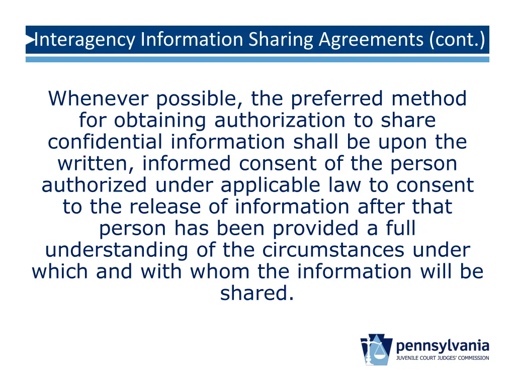 interagency information sharing agreements cont