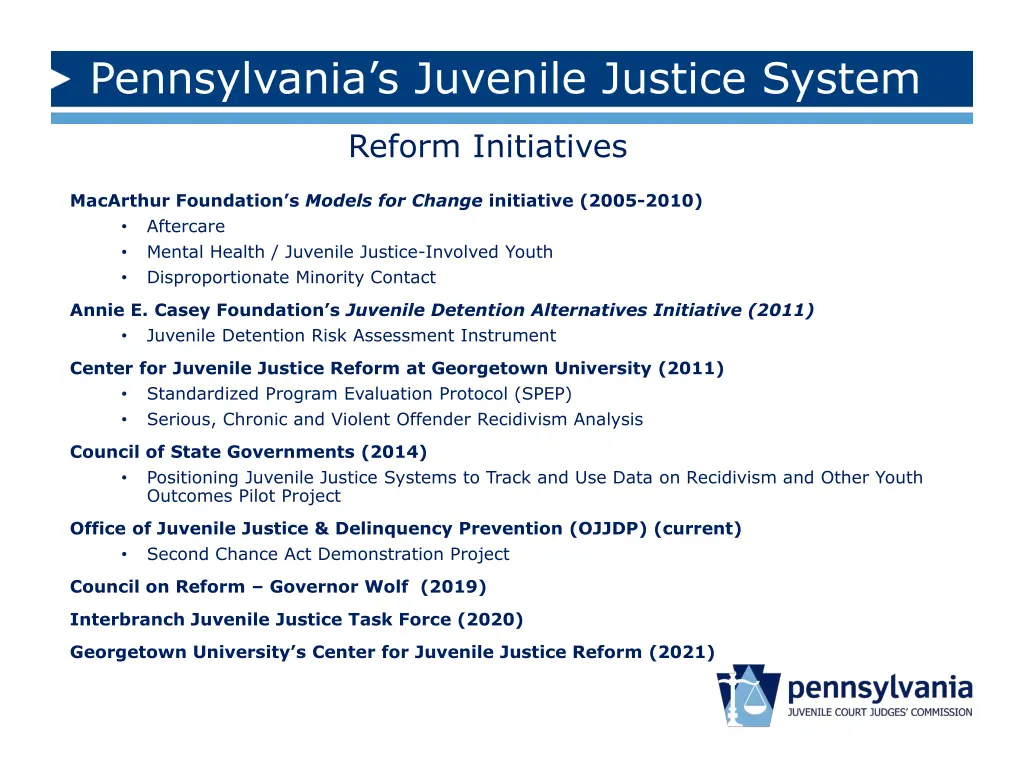 pennsylvania s juvenile justice system