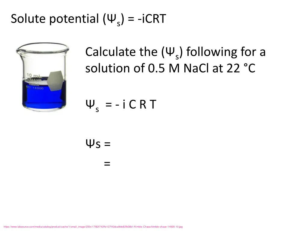 solute potential s icrt 1