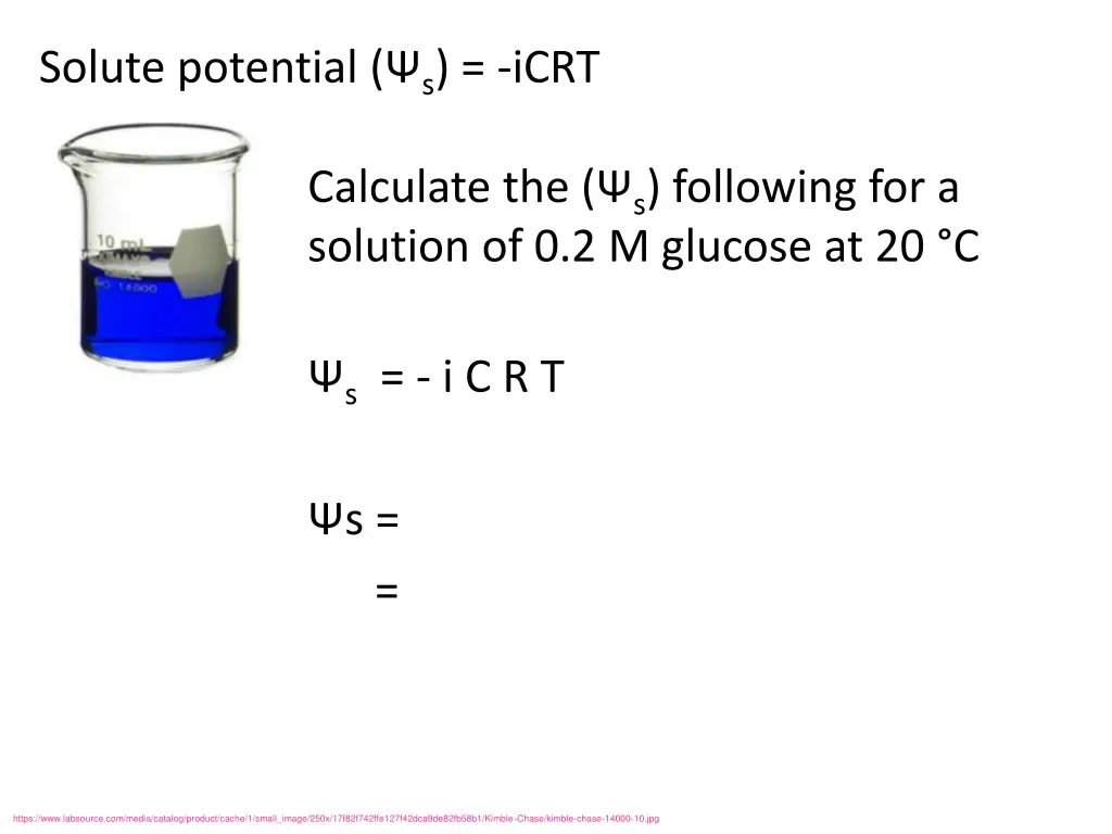 solute potential s icrt