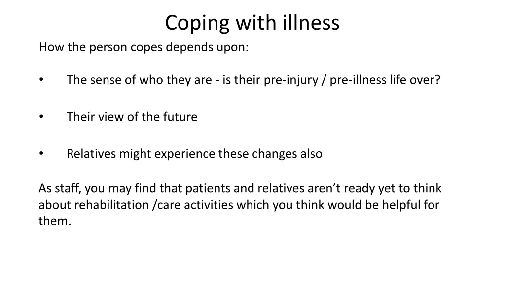 coping with illness