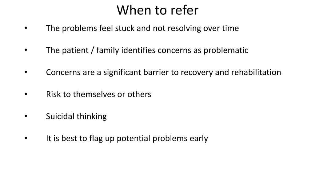 when to refer