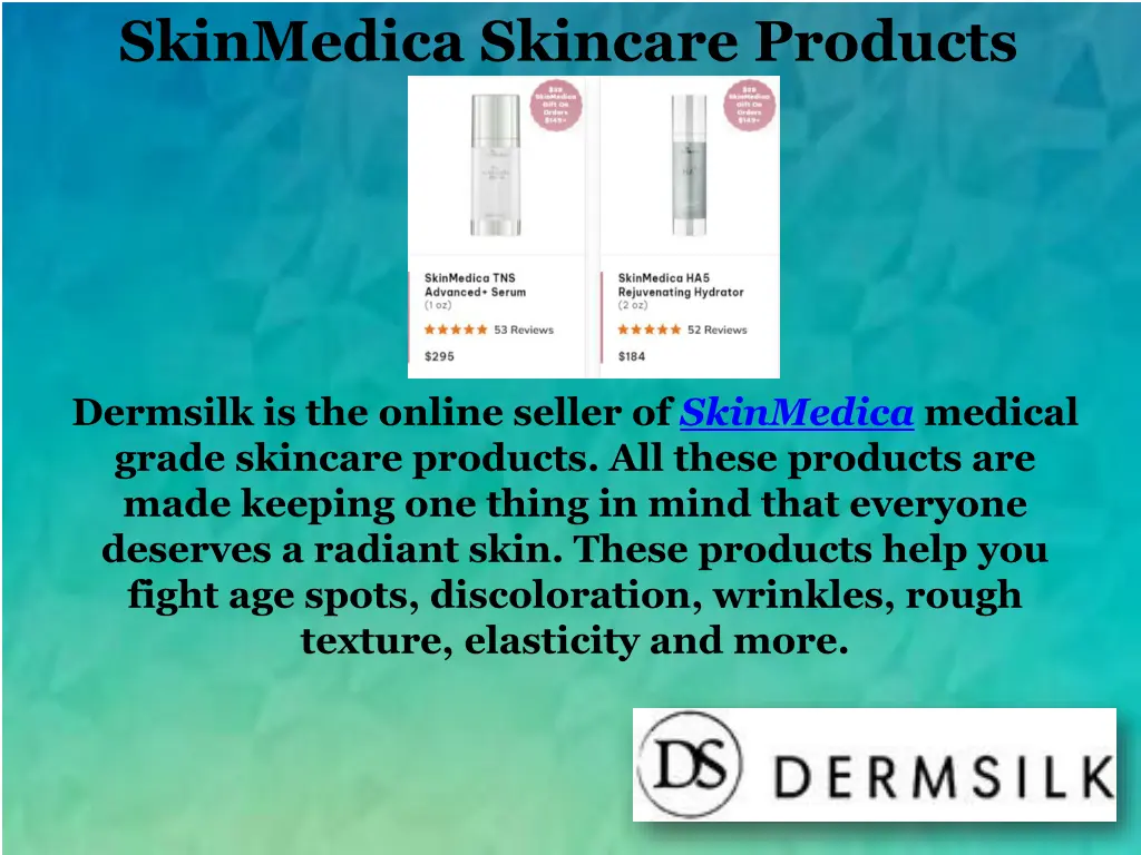 skinmedica skincare products