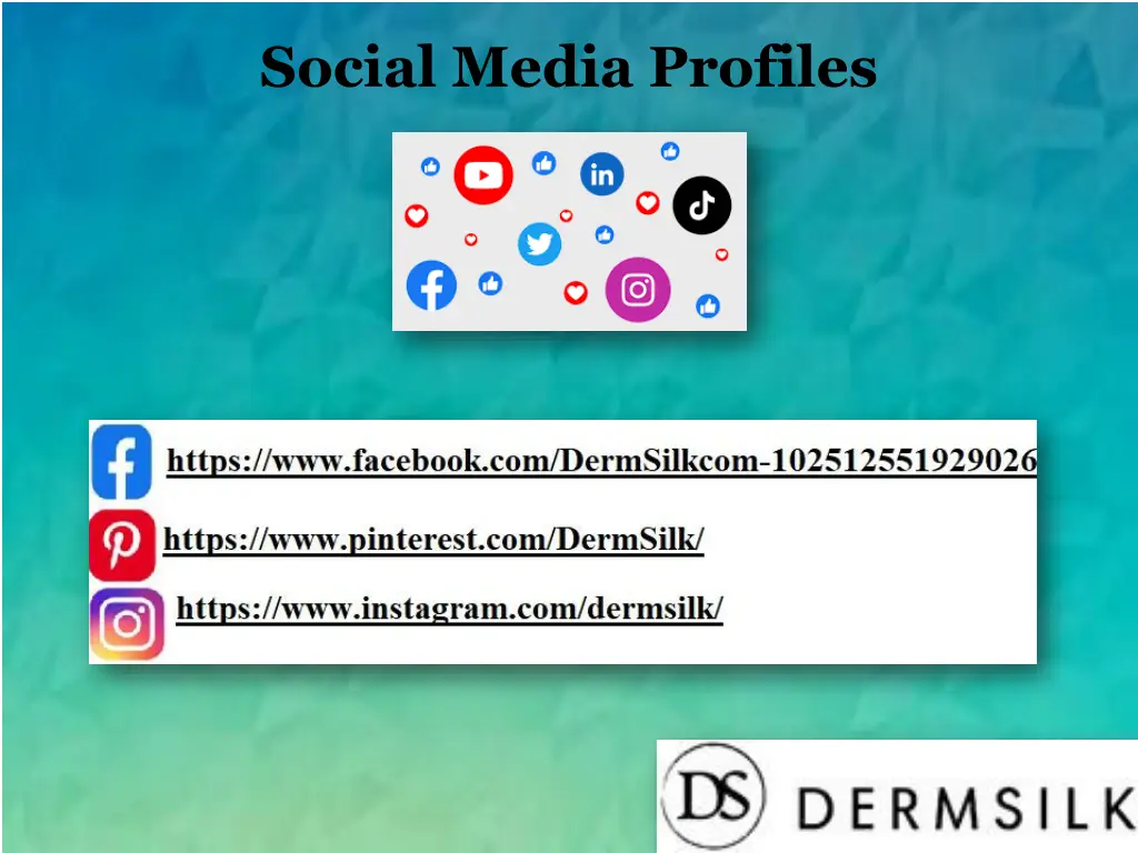 social media profiles