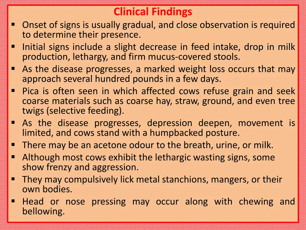 clinical findings