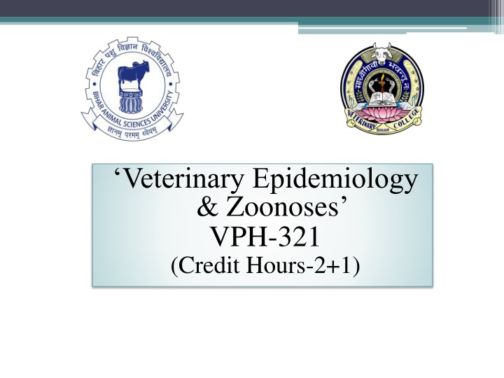 veterinary epidemiology zoonoses vph 321 credit