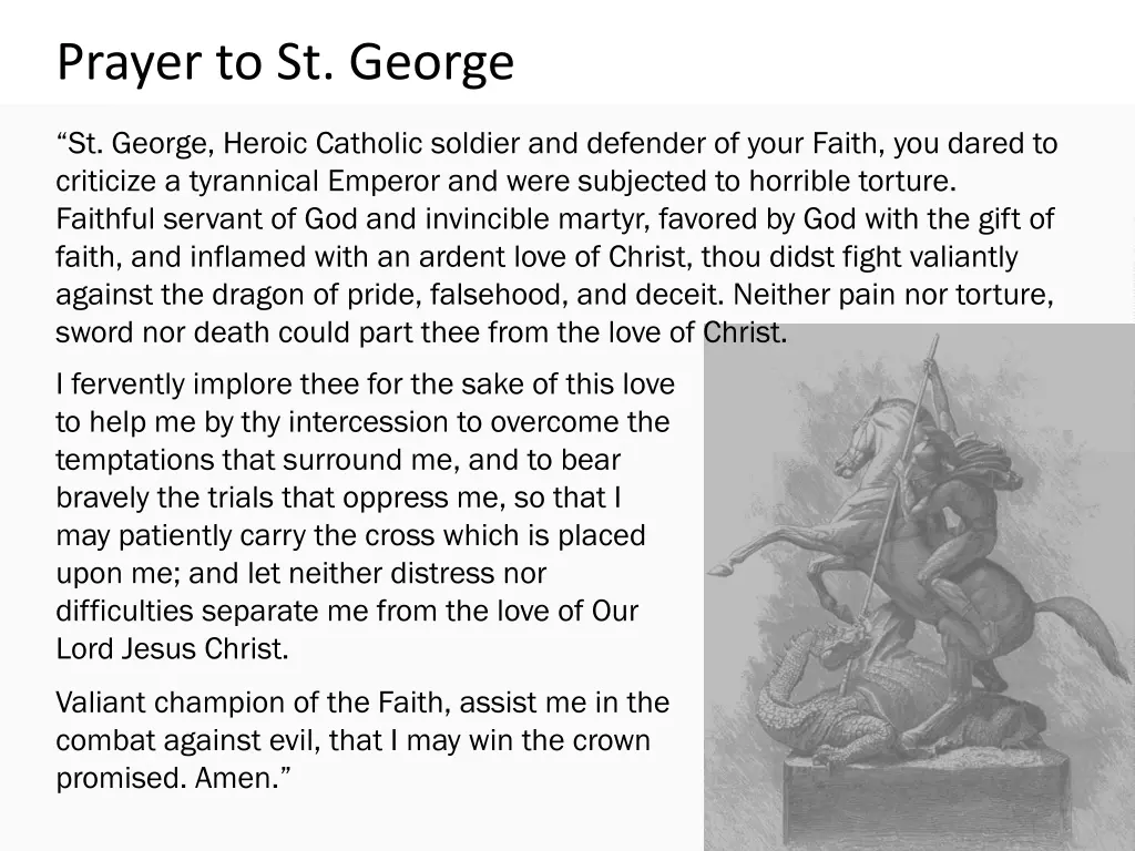 prayer to st george