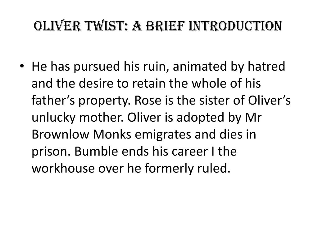 oliver twist a brief introduction 4