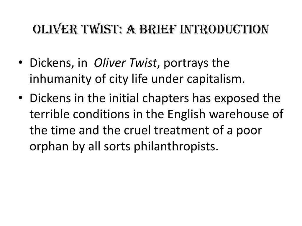 oliver twist a brief introduction 6