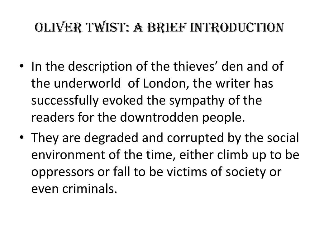 oliver twist a brief introduction 7