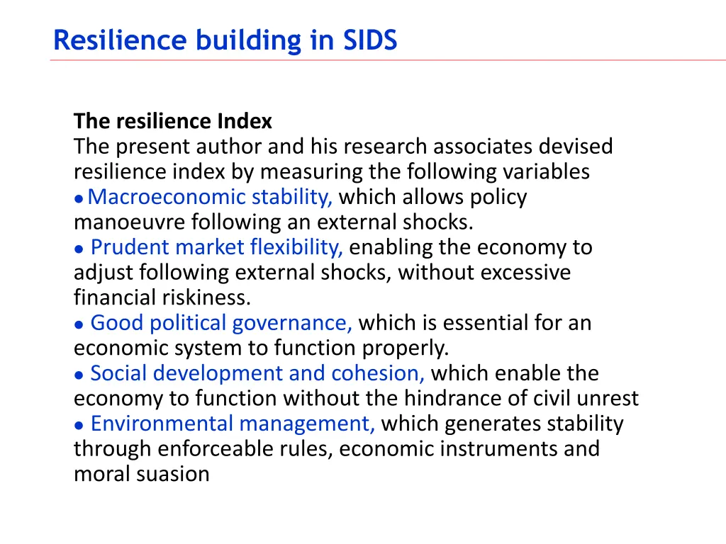 resilience building in sids