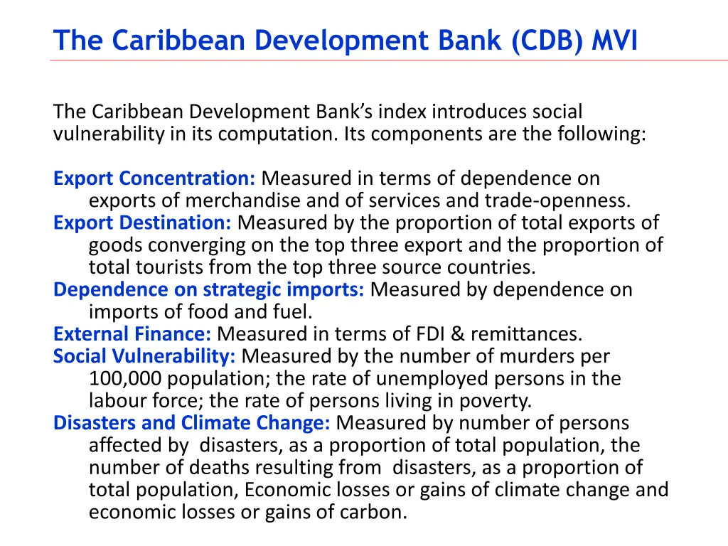 the caribbean development bank cdb mvi