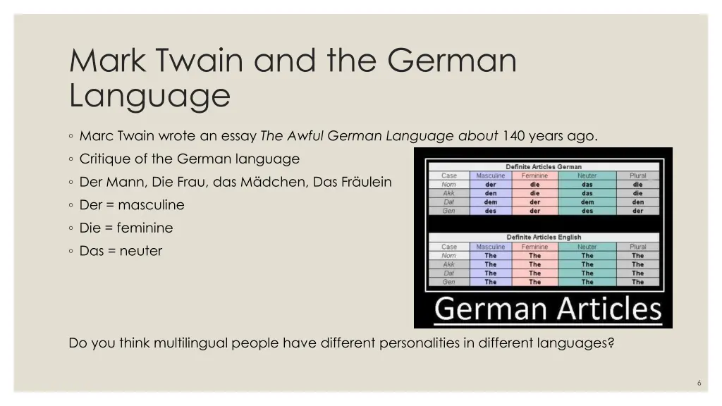 mark twain and the german language