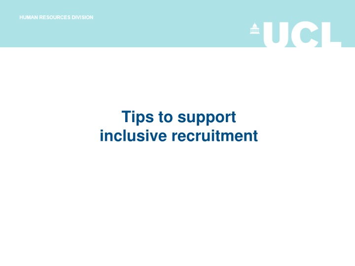 tips to support inclusive recruitment