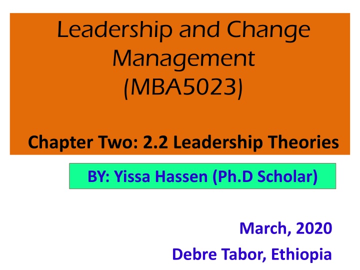 leadership and change management mba5023