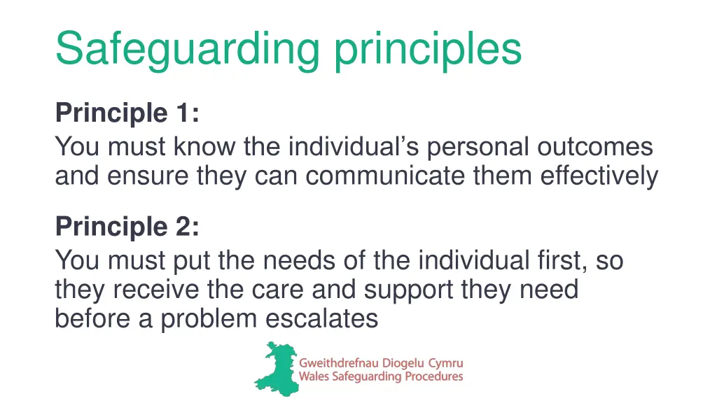 safeguarding principles