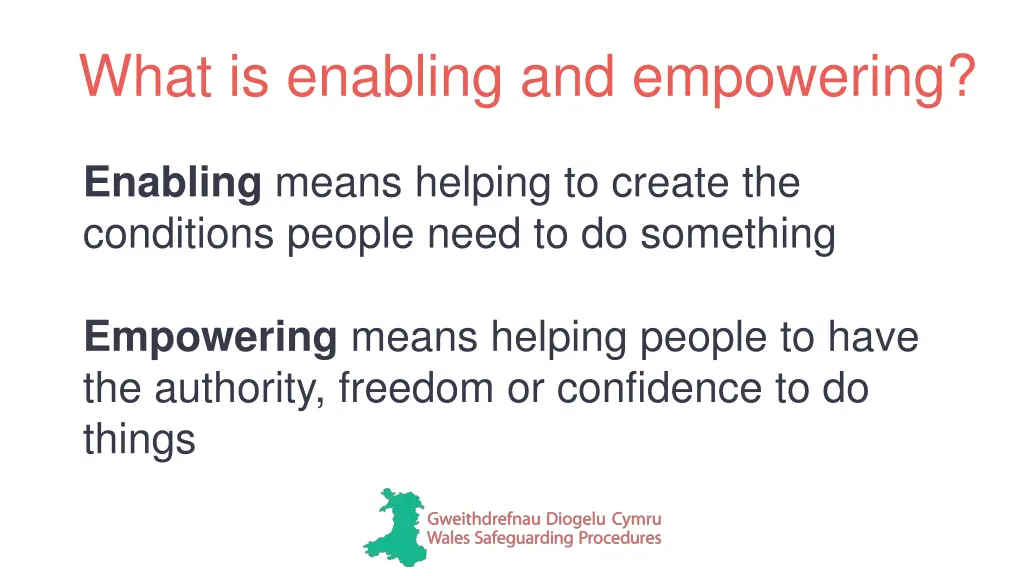 what is enabling and empowering