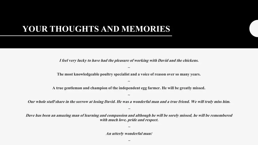 your thoughts and memories