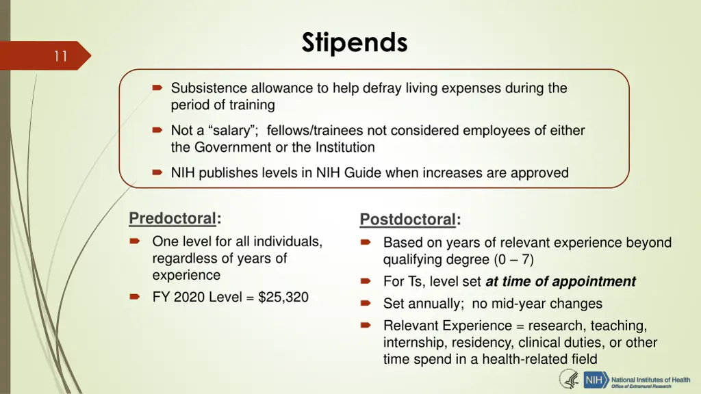 stipends