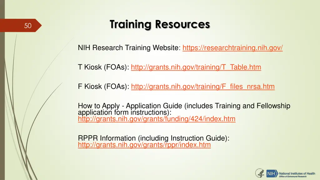 training resources