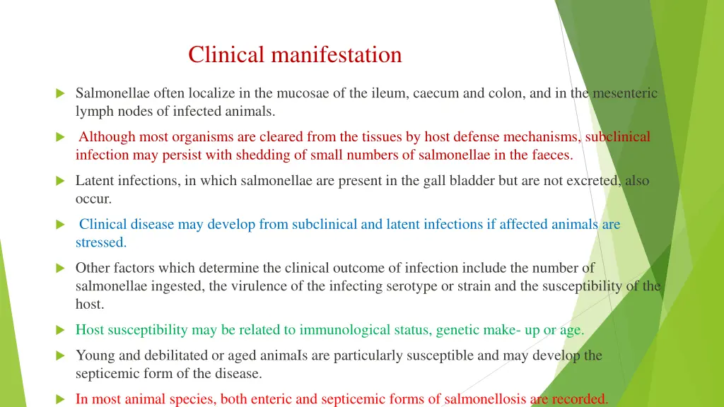 clinical manifestation