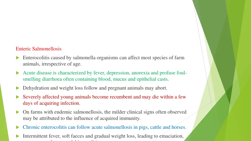 enteric salmonellosis