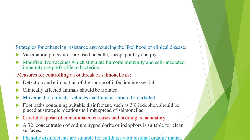 strategies for enhancing resistance and reducing