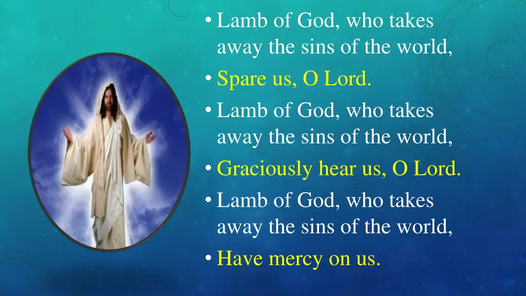 lamb of god who takes away the sins of the world