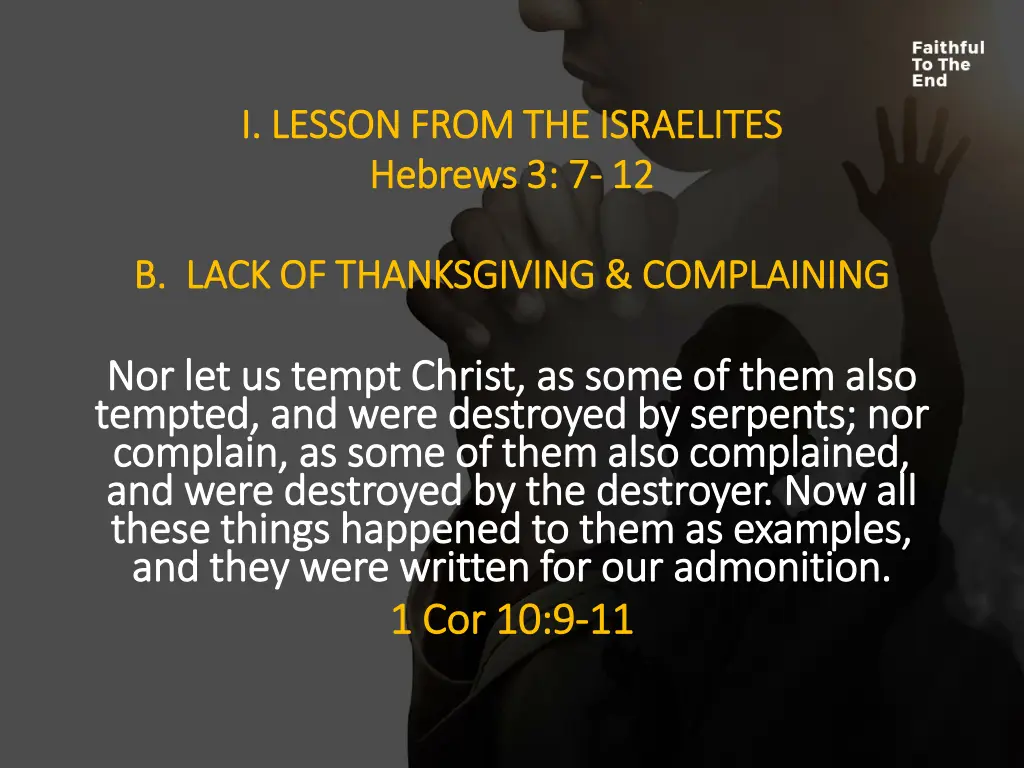 i lesson from the israelites i lesson from 2